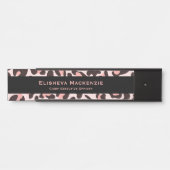 Glam Pink Leopard Print Door Signature Name Plate Türschild (Vorderseite )