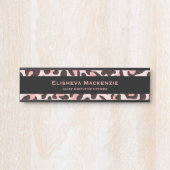 Glam Pink Leopard Print Door Signature Name Plate Türschild (Vorderseite )