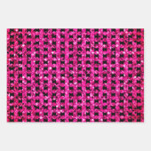 Glam Pink Lila Red Gemis Flashy Fun Diamonds Geschenkpapier Set (Vorderseite)