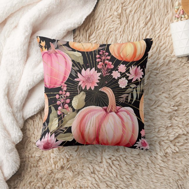 Glam Pink Pumpkin Kissen (Decke)
