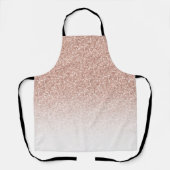 Glam Pink Rose Gold Glitzer Ombre Moderne Schürze (Vorderseite)