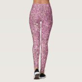 Glam Pink Sand Mermaid Glitzer CUSTOM TEXT Leggings (Rückseite)