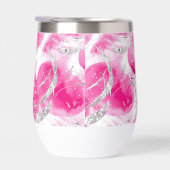 Glam Pink Silver Abstrakt Circles (Rechts)