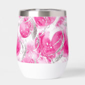 Glam Pink Silver Abstrakt Circles (Rückseite)