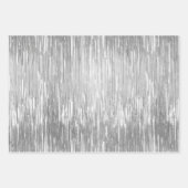 Glam Pink Silver Sparkle Streifen Geschenkpapier Set (Vorderseite 2)