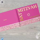 Glam Pink Star von David Bat Mitzvah Gold Gästebuch