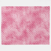 Glam Pink Streifen Fleecedecke (Vorderseite (Horizontal))