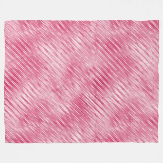Glam Pink Streifen Fleecedecke (Vorderseite (Horizontal))
