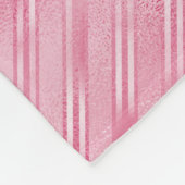 Glam Pink Streifen Fleecedecke (Ecke)