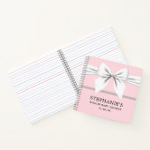 Glam Pink Tiffany Babydusche Gästebuch Notizblock (Innenseite)