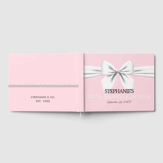 Glam Pink Tiffany Brautparty Gästebuch (Voll)