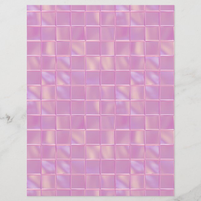 Glam Pink Tiles Scrapbook Paper (Vorderseite)