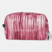 Glam Pink Tinsel Waschbeutel (Vorderseite)