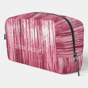 Glam Pink Tinsel Waschbeutel