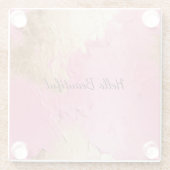 Glam Pink und Gold Glasuntersetzer (Rückseite)