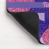 Glam Pink und Lila geometrische Mauspad (Ecke)