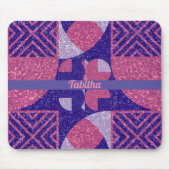 Glam Pink und Lila geometrische Mauspad (Vorne)