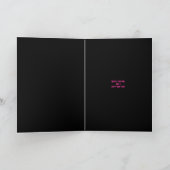 Glam Pink Weihnachtsbaum Feiertagskarte (Innenseite)