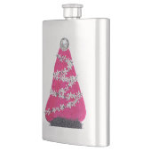 Glam Pink Weihnachtsbaum Flachmann (Links)