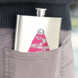 Glam Pink Weihnachtsbaum Flachmann