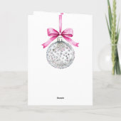 Glam Pink Weihnachtsbaum Karte (Rückseite)