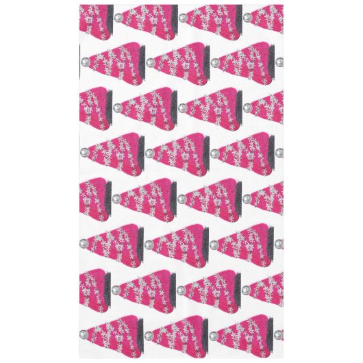 Glam Pink Weihnachtsbaum Tischdecke (Vorderseite)