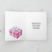 Glam Pink Weihnachtsbaumen Santa Maria degli Car Karte (Innenseite)