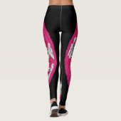 Glam Pink Weihnachtskranz Leggings (Rückseite)
