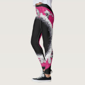 Glam Pink Weihnachtskranz Leggings (Links)