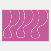 Glam Pink White Pearls Brautparty Geschenkpapier Set (Vorderseite 2)