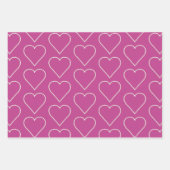 Glam Pink White Pearls Brautparty Geschenkpapier Set (Vorderseite)