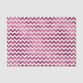 Glam Pink White Zigzag Streifen Seidenpapier