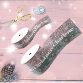 Glam Pink Winter Christmas Blessings Ripsband