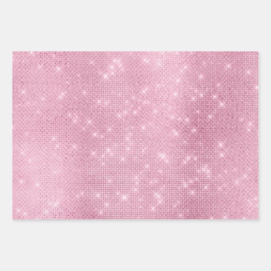 Glam Pink Zebra Print Geschenkpapier Set (Vorderseite 3)