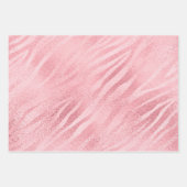 Glam Pink Zebra Print Geschenkpapier Set (Vorderseite 3)