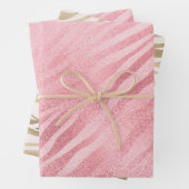 Glam Pink Zebra Print Geschenkpapier Set (Beispiel)
