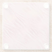 Glam Pink Zebra Print Glasuntersetzer (Rückseite)