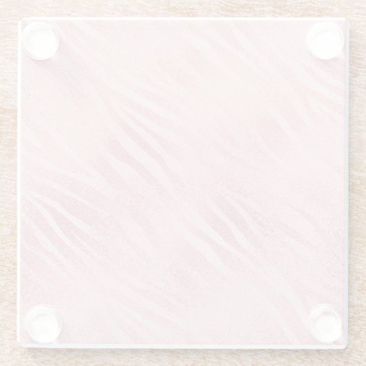 Glam Pink Zebra Print Glasuntersetzer (Rückseite)