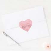 Glam Pink Zebra Print Herz-Aufkleber (Umschlag)