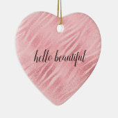 Glam Pink Zebra Print Keramik Ornament (Rechts)