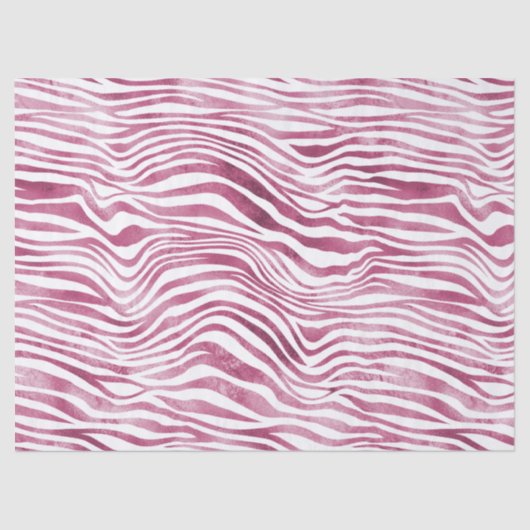 Glam Pink Zebra Print Seidenpapier (Vorderseite)