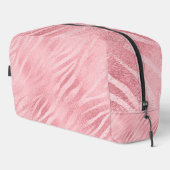 Glam Pink Zebra Print Waschbeutel (Rechte Ecke)
