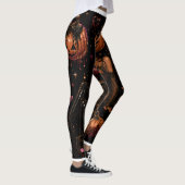 Glam Pumpkin Makeup Halloween Leggings (Rechts)