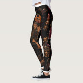 Glam Pumpkin Makeup Halloween Leggings (Links)