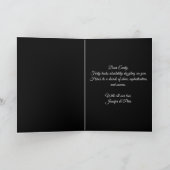 Glam Purple Diamonds Pearls Rose 40th Birthday Karte (Innenseite)