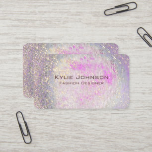 Glam Purpur Glitter Opal Achat Luxus Mode Visitenkarte
