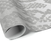 Glam Python Snake Safari Skin Silver Gray Geschenkpapier (Rolleneckpunkt)