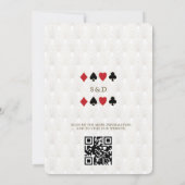 Glam QR Code Art Deco Casino Vegas Poker Hochzeit Einladung (Rückseite)