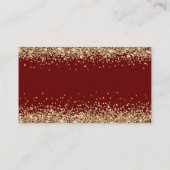 Glam QR Code Gold Glitzer Wedding Burgundy UAWG Begleitkarte (Rückseite)
