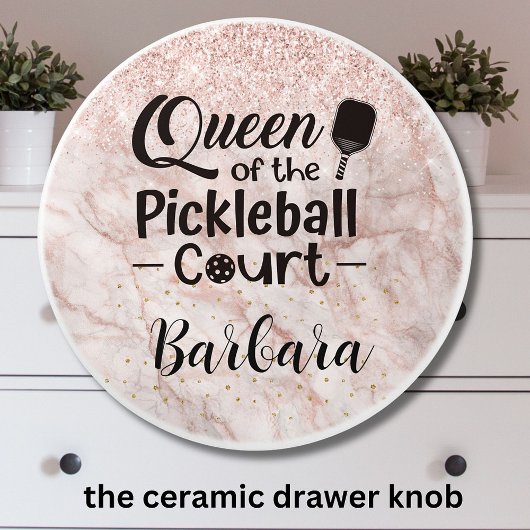 Glam Queen vom Pickleball Court Keramikknauf